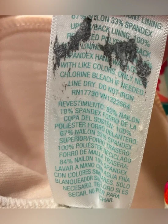 NWOT Kona Sol Women’s Floral One-Piece Swimsuit - Green & Pink Large - Picture 5 of 5